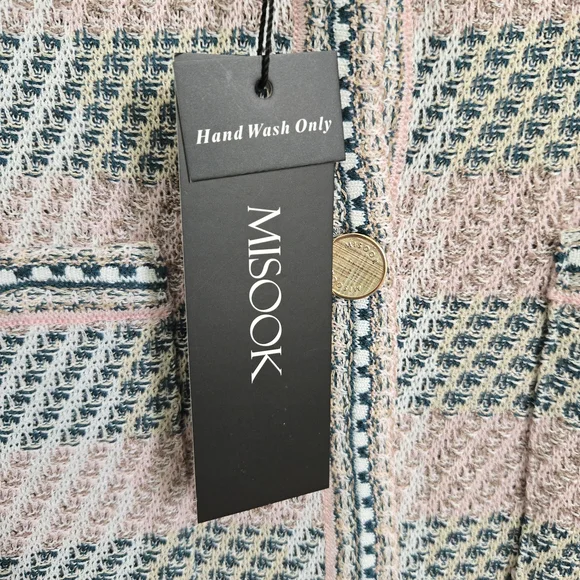 Misook Pink and Gray Checkered Midi Dress - Picture 5 of 7